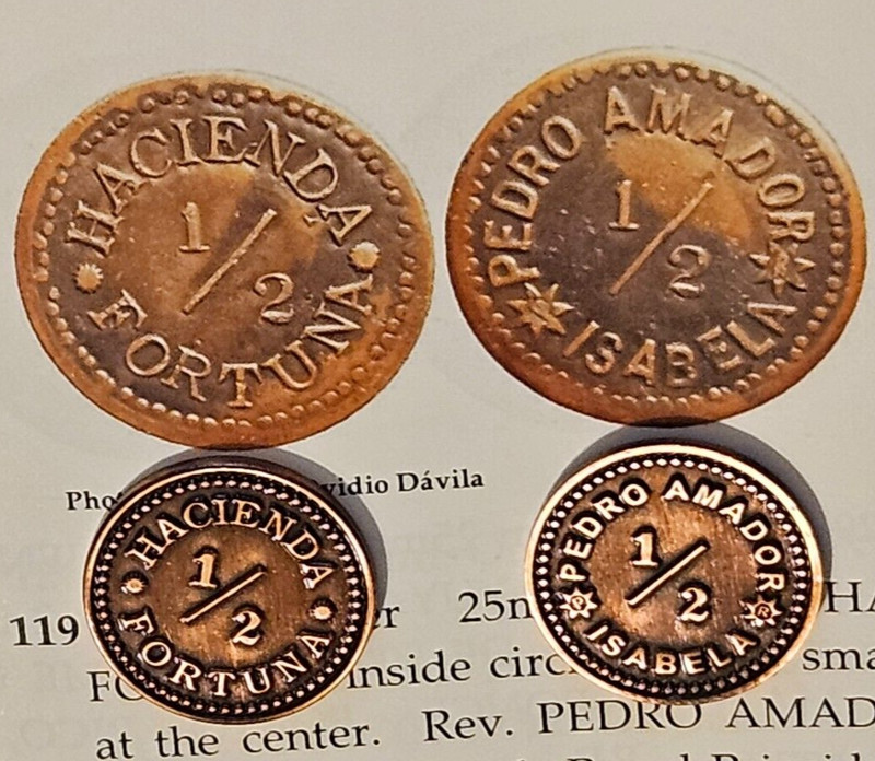 1/2 ALMUD HACIENDA FORTUNA ISABELA PUERTO RICO Authorize remake ficha token cafe