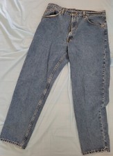 Vintage 1990's Levi 550 Relaxed Fit Denim Blue Jeans MADE IN USA Mens 38x30