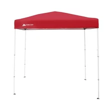 4' x 6' Instant Straight Leg Pop-up Canopy,Outdoor Shading Shelter,Brilliant Red