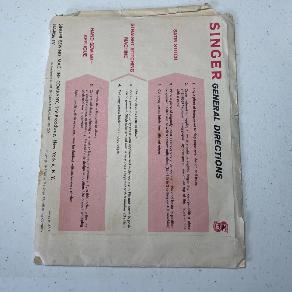 Vintage Singer Pattern 6 Designs for decorating little girls dresses - Image 2 of 2