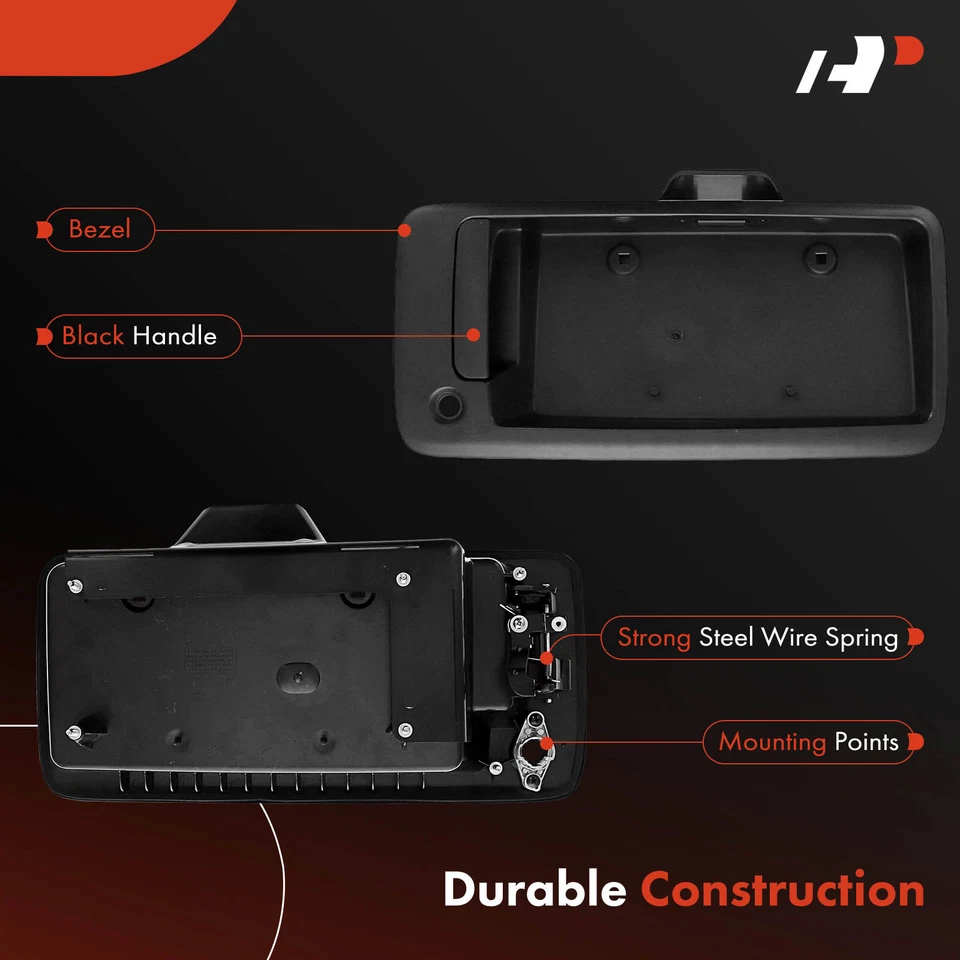 Manija de puerta exterior trasera negra con placa de licencia para Chevy Express GMC Savana 1500 Foto 4 de 4