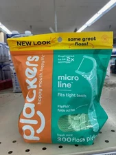 Plackers Micro line Mint Dental Floss Picks, 300 Count  total