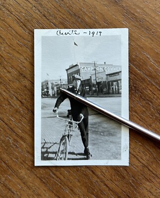 Antique 1919 Ely Nevada Aultman Street Scene Post Office Small Original Photo