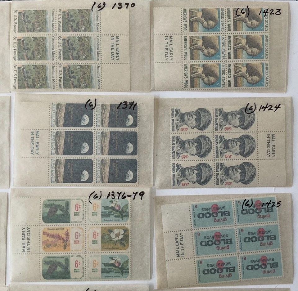 23 Mail Early Blocks Of Six Commemorative US 6 Cent Stamps - Image 4 of 4