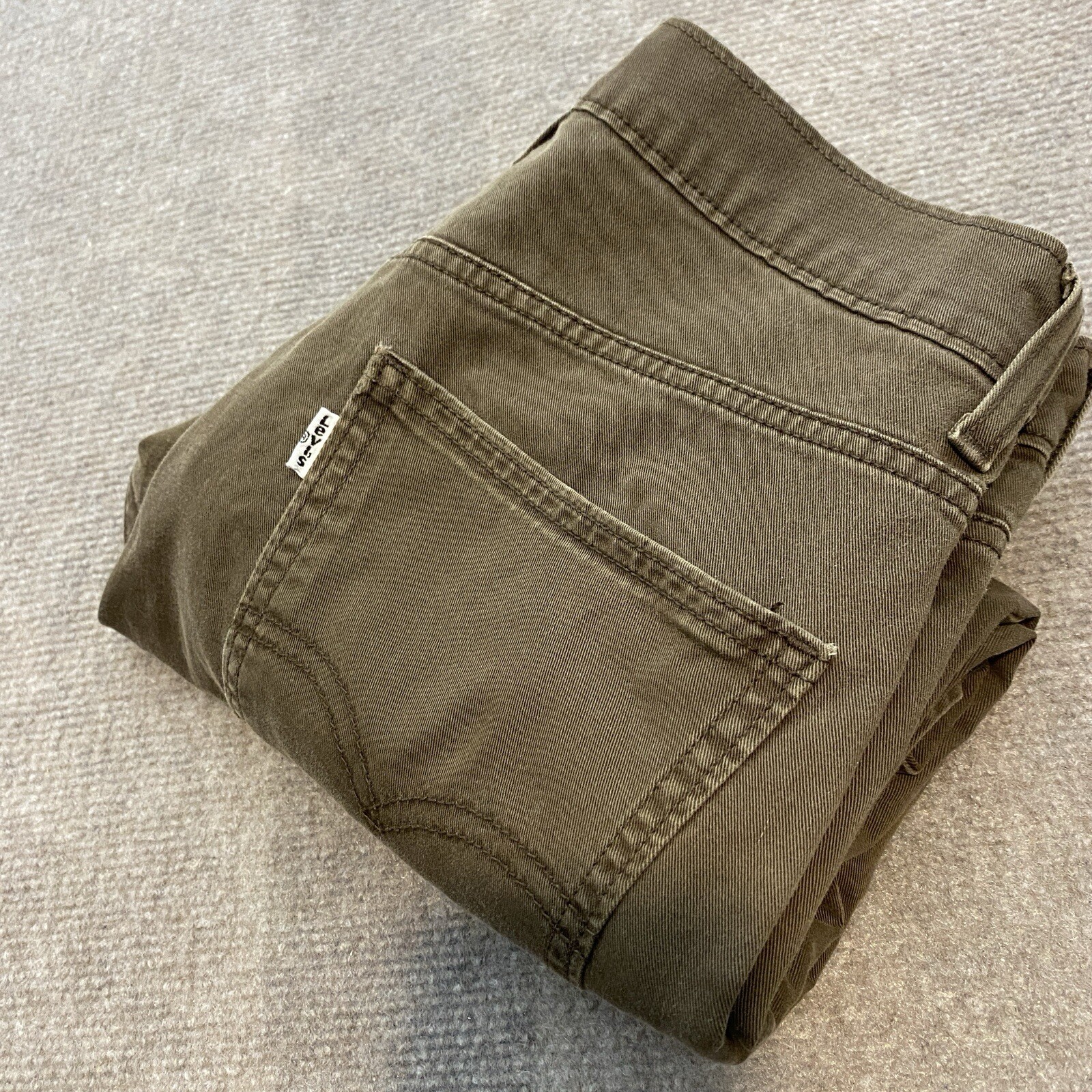 Levis Pants Mens Size 29x28 Brown Chino Casual Slim Fit Adult White Tag