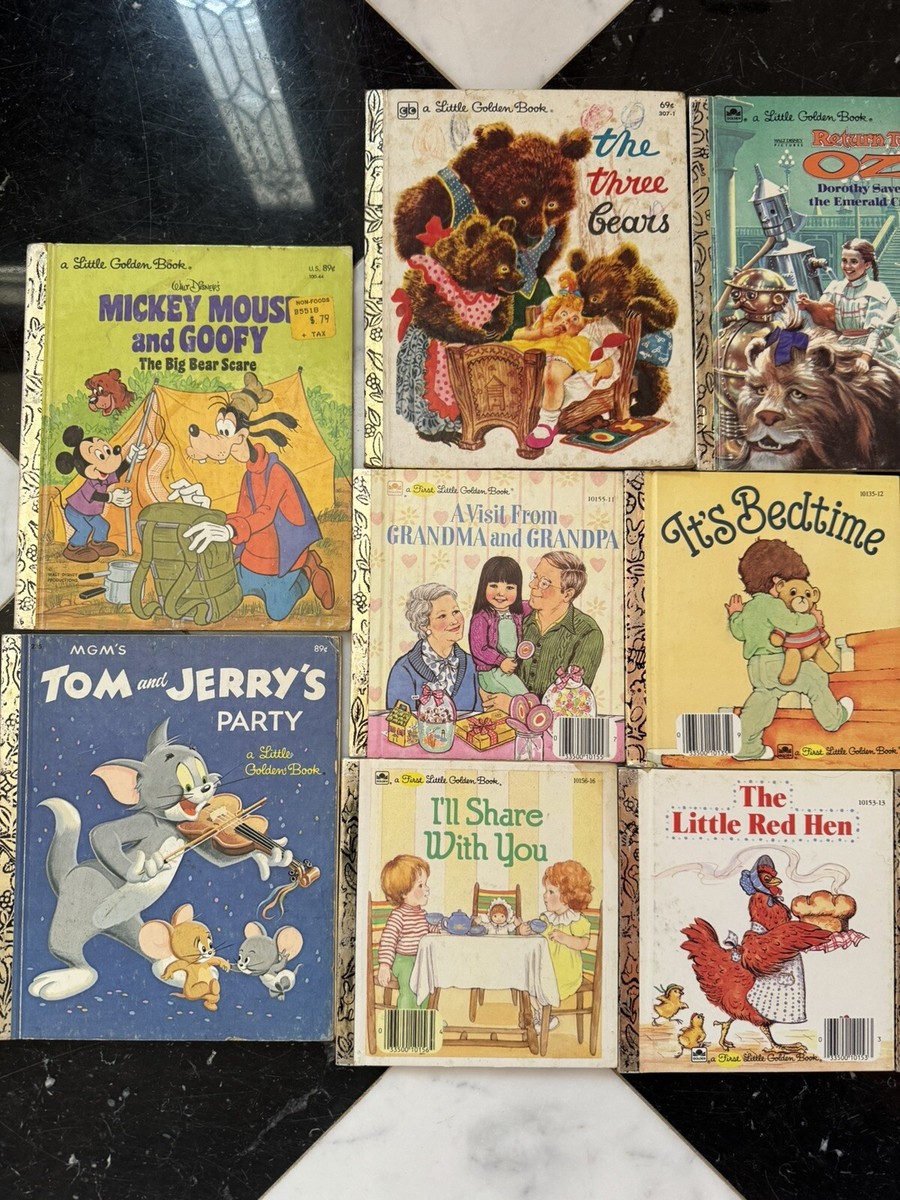 ディズニー　アンティーク　本　レア 16 Rare HTF Little Golden Books Vintage Disney 1980s antique