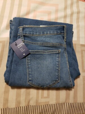 Crown & Ivy Womens Wide Leg Blue Jeans Size 10