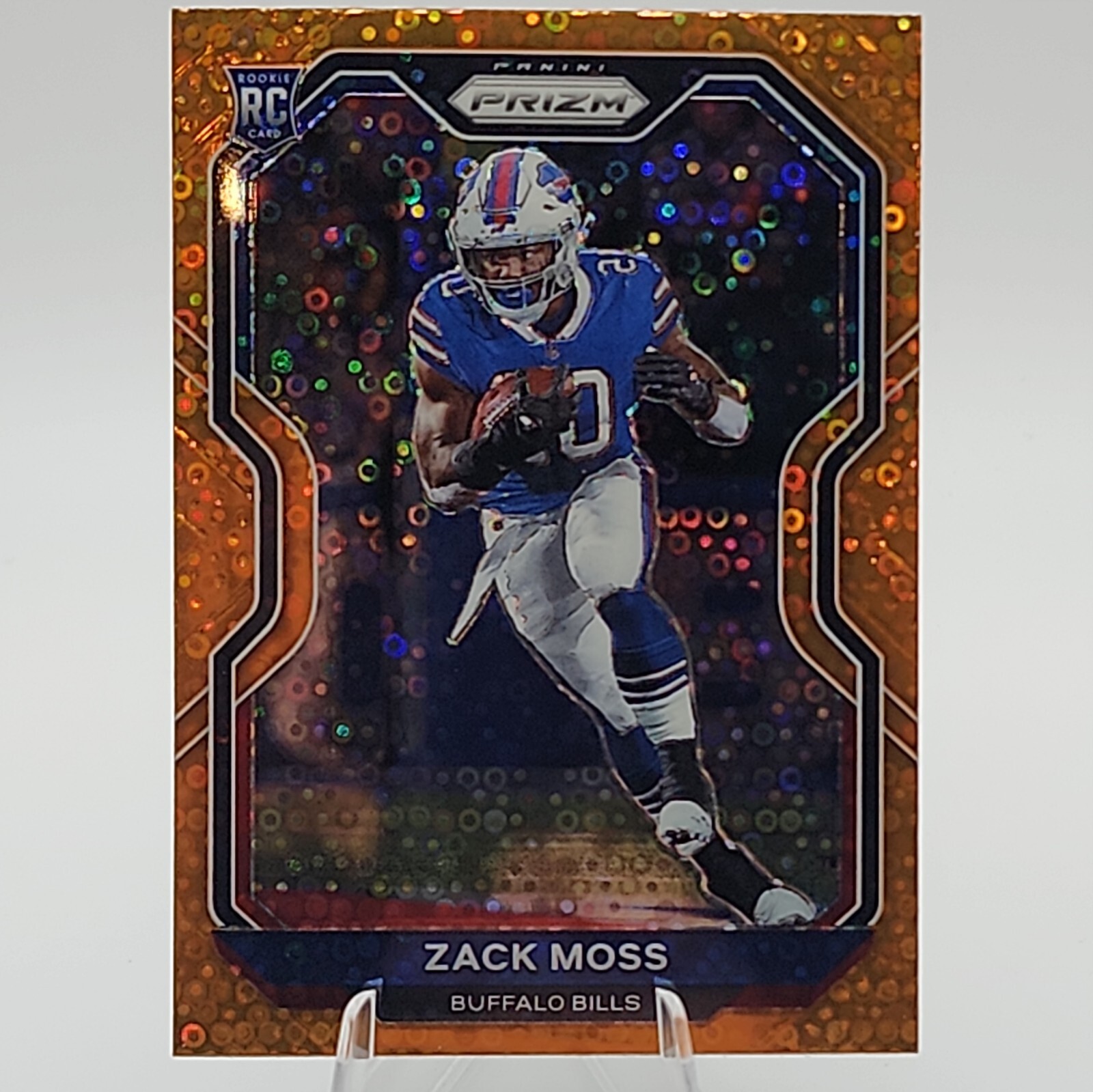 2020 Panini Prizm - Rookie Orange Disco Prizm #311 Zack Moss (RC) Bills