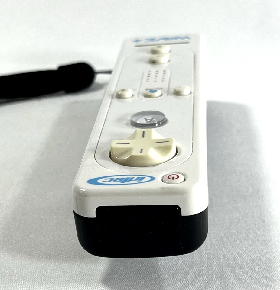 Intec Wave+ Nintendo Wii White & Blue Controller with Wrist Strap Tested - Image 3 of 4