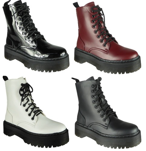 Mujer Plataforma Gruesa Punk de Diseño Botines Mujer Retro Zapatos Talla |  eBay