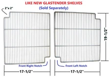 17-1/2" x 19-1/2" SHELVES Glastender ND52 L-GN Food Beverage Cooler Refrigerator