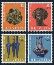 Switzerland B430-B433, MNH. Michel 1053-1056. Archaeological treasures 1975.