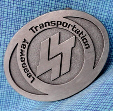 Leaseway Transport Promo Belt Buckle Trucks Trucker Vtg 70s RJ Buckles  .MMR825
