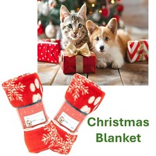 XMAS Paw Snowflake Pet Blankets Dog CHRISTMAS GIFT Cats Puppy Car Mat 100x120cm
