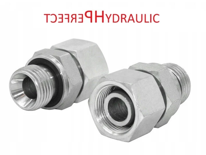 PERFECT HYDRAULIC Atornillado recto hidráulico con tuerca de seguridad BSP y métrico