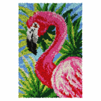 Orchideenriegel Hakenset: Teppich: Flamingo