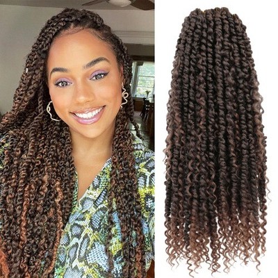 Boho Passion Twist Crochet Hair Pre-looped Crochet Passion Twist Braiding Hair 