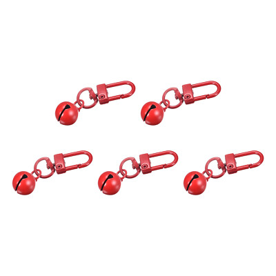 5pcs bell 13mm/0.51'' slide bell keychain, red bells staples for Christmas