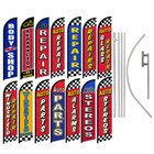 Auto Parts Alarms Body Shop Variation Windless Advertising Banner Flag Pole Kits