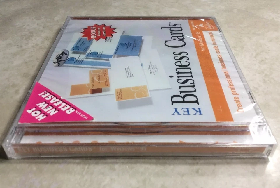 Key Business Cards CD-ROM (Create Professional Business Cards) NEW / Sealed 1998 - Image 3 of 4