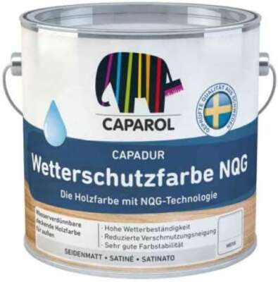 2,5 ltr Caparol Capadur Wetterschutzfarbe NQG weiß