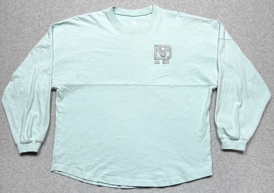 Camiseta Walt Disney World Spirit Pequeña Azul Plata Brillo Manga Larga S * Foto 2 de 4