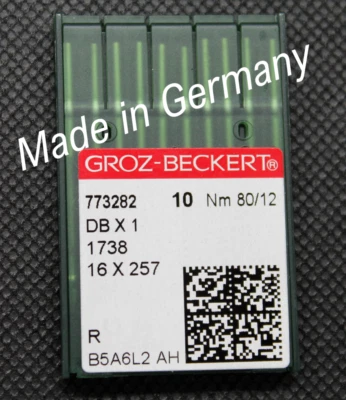 Nähmaschinennadeln Rundkolben Groz-Beckert Nadelsystem 1738 Nadelstärke 80/12