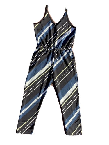 TOPSHOP BLACK BLUE YELLOW WHITE STRIPED 