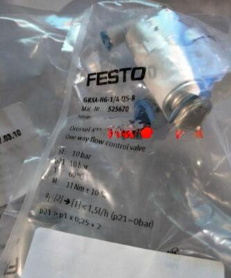1PC FESTO GRXA-HG-1/4-QS-8 525670 One-way throttle valve New Expedited Shipping