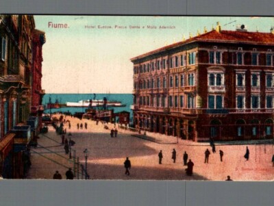Croatia River Dante Square and pier f. small not shipped
