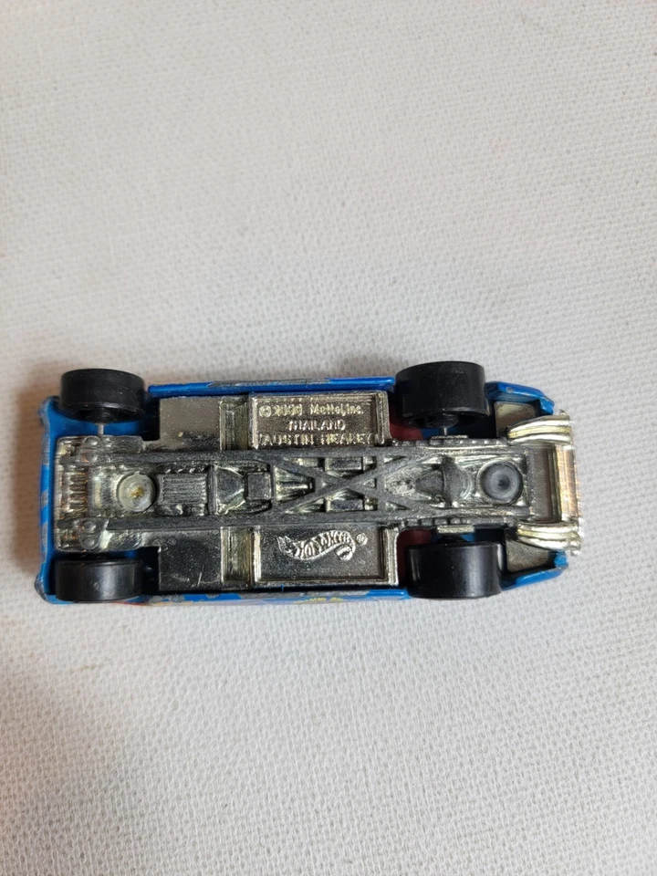 2000s Diecast Toy Car VTG Mattel Hot Wheels Austin Healey Blue - Image 4 of 4