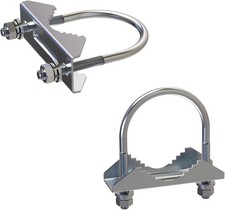 2 PCS Stainless Steel Antenna Mount Clamp U-Bolt Mounting