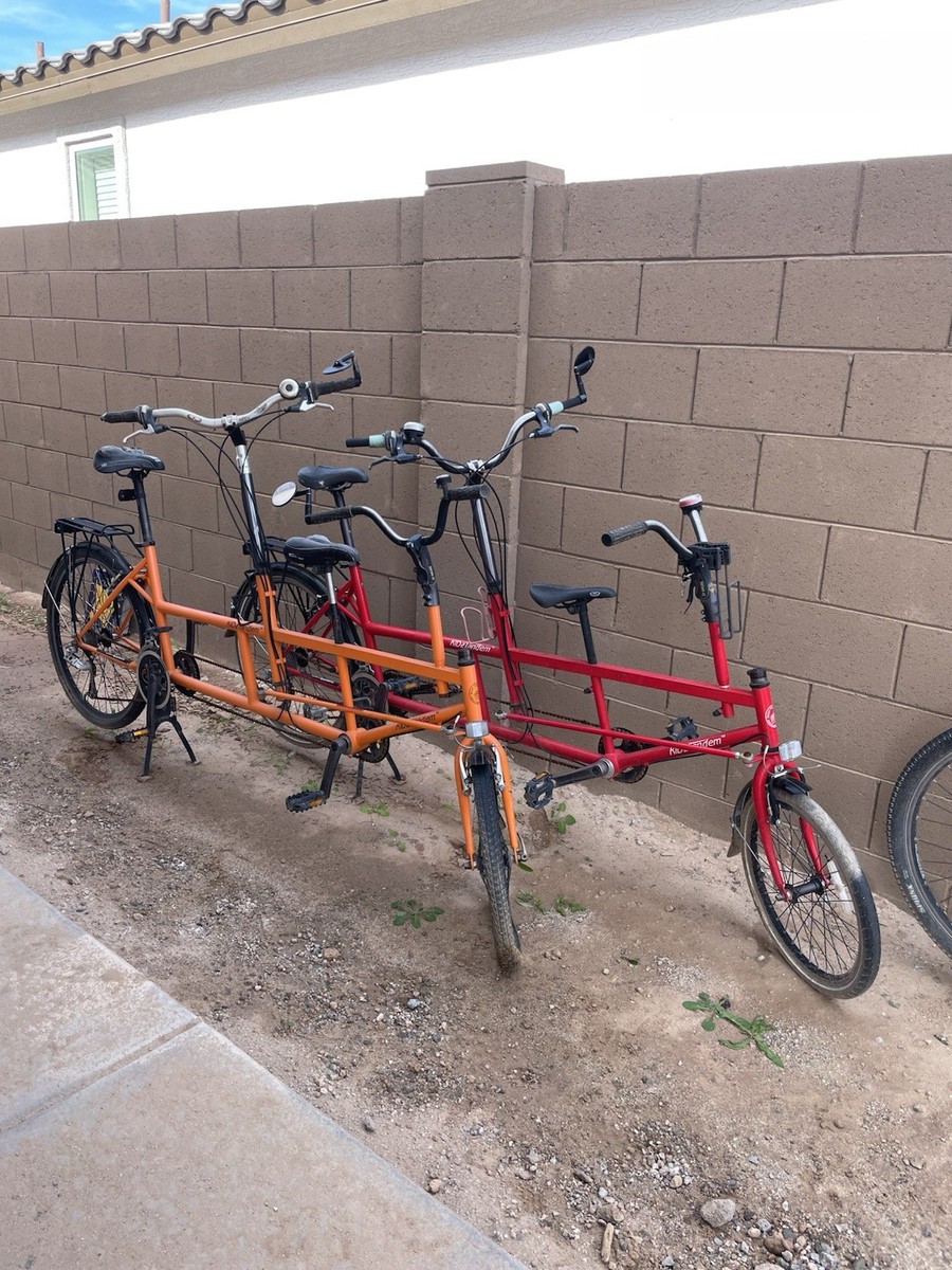 Kidz Tandem' Bicycle Orange: Rear Steering Child Sits Front