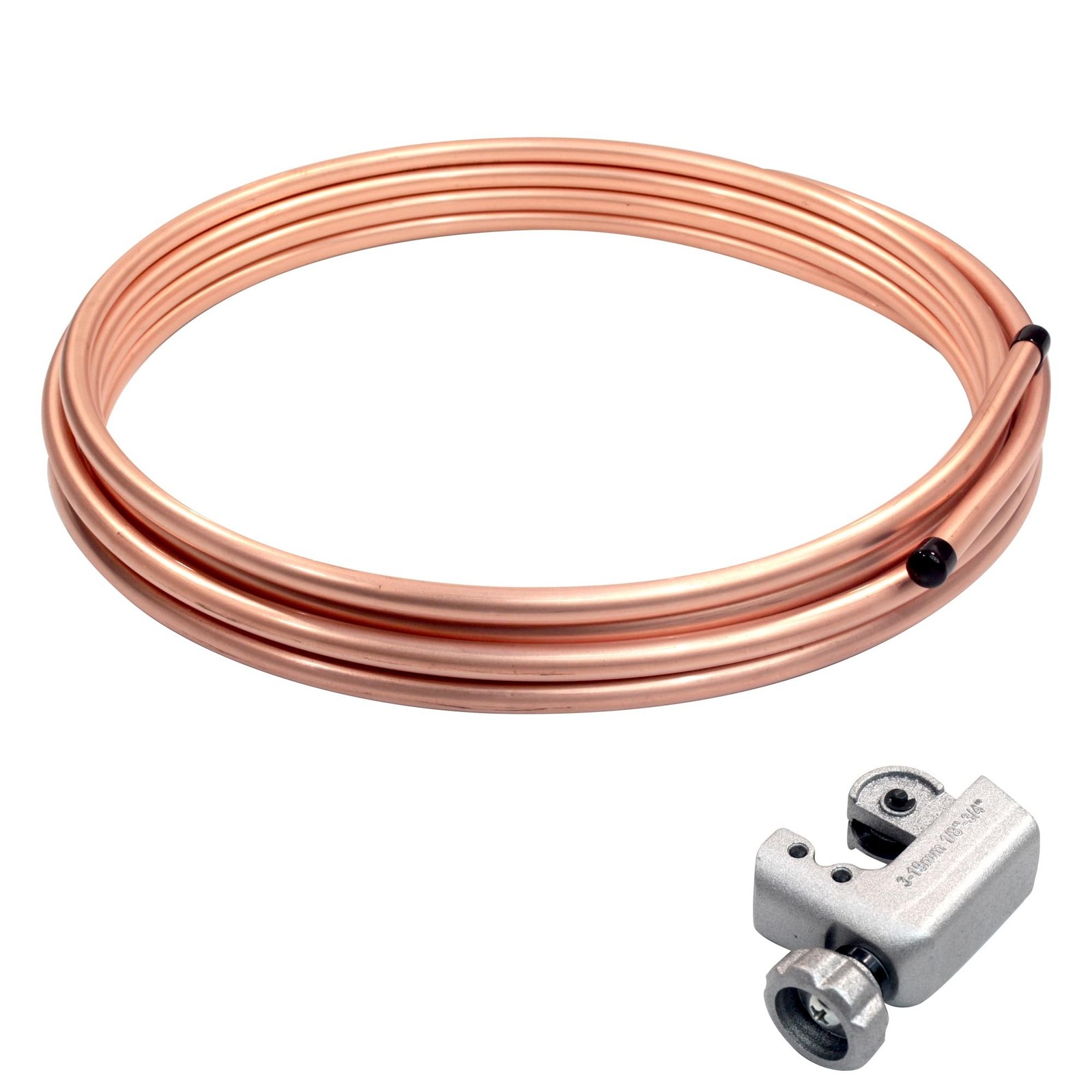 25Ft 1/4 OD Copper Tubes ACR Refrigeration Copper Tubing, 99.9% Pure Thick AS...