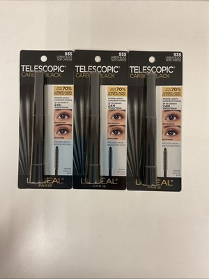 L'Oréal Paris Telescopic Mascara - Carbon Black (0.27oz) - Lot Of 3 B89-53