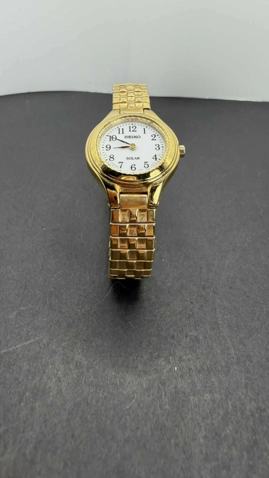 Women's SEIKO Solar Gold Tone Expandable Band V115-0AG0 - Image 2 of 4