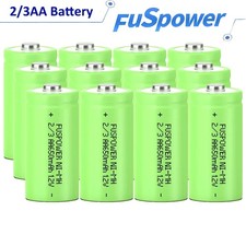 12Pcs 2/3AA Rechageable Battery 1.2v 650mAh NiMH B&T for solar garden lights US 1.08 per gallon