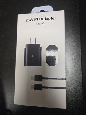 25w PD Adaper Type USB-C Fast Wall Charger Cable For Samsung, Android and Apple 