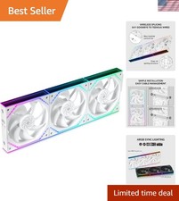 3-Pack 120mm PWM ARGB Fans for PC - Infinity Mirror Lighting & High Airflow