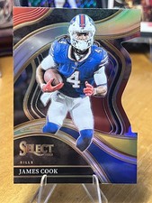 2023 Panini Select James Cook #262 Red & Yellow Die-Cut Club Level Buffalo Bills