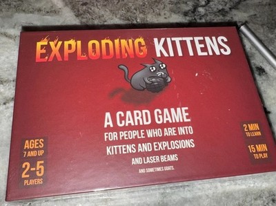 EXPLODING KITTENS Card Game - Original Edition. For 2-5 Players, Ages 7 & up NEW
