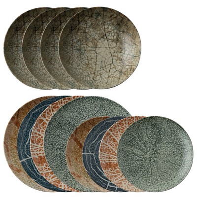 ARTHUR KRUPP - 12-teiliges Geschirrservice Set Tafel Nature Essence Porzellan