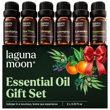 Lagunamoon Essential Oils Set - Top 6 Blends for Diffusers, Home Care, Candle Ma