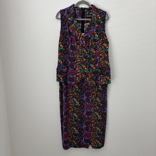 Vintage Jamie Brooke Dress Women's 18 / 20 Multi Color Floral Maxi Layered Look