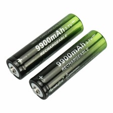 1 10x 3.7V 9900mAh Rechargeable Button top Li-ion Batteries High Capacity Lot 