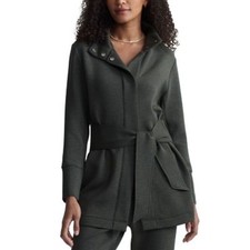 Varley Anset Jacket Women's XS Olive Green Belted DoubleSoft Snap Front