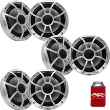 Wet Sounds Three Pairs RECON6-S Recon 6.5" Speakers Silver XS Grilles Cones