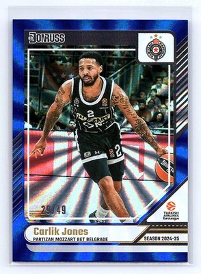 Carlik Jones 2024-25 Donruss EuroLeague #69 Holo Blue Laser #/49