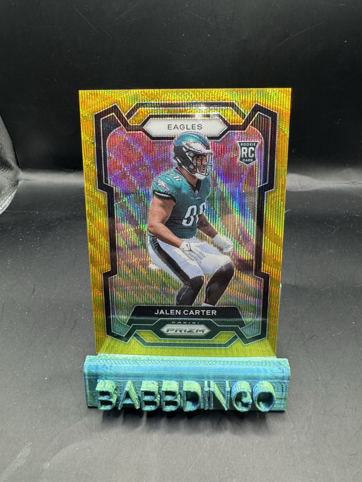 2023 Panini Prizm- Jalen Carter #381 Gold Wave Prizm RC 2/10