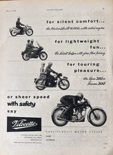 Velocette Motorcycles 1959 Vintage Motorcycle Advert